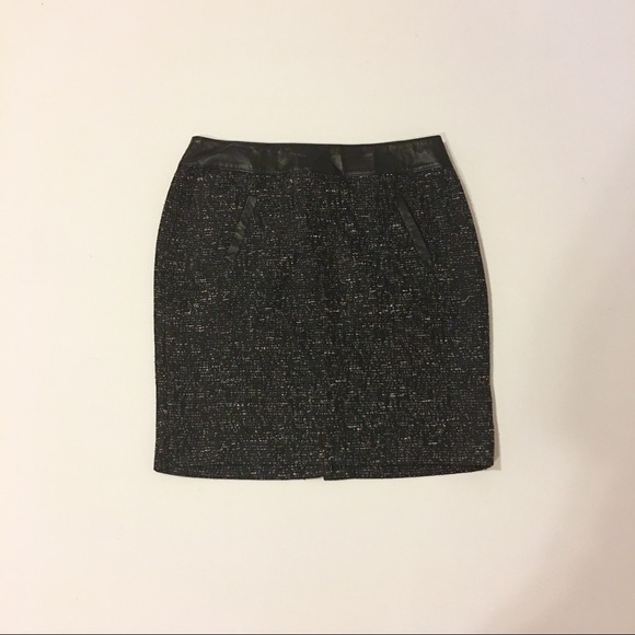 Halogen mini black tweed skirt size 12 preowned - Picture 1 of 4